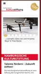 Mobile Screenshot of kulturstiftung-hh.de